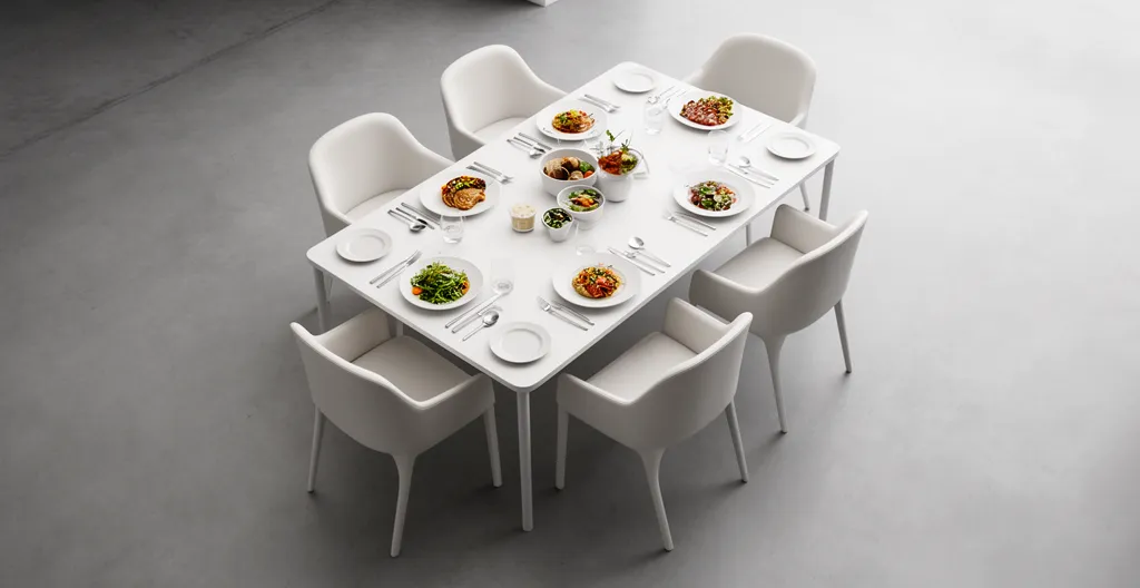 Assiettes colorées avec légumes volumineux et portions généreuses pour réduire les calories tout en mangeant plus