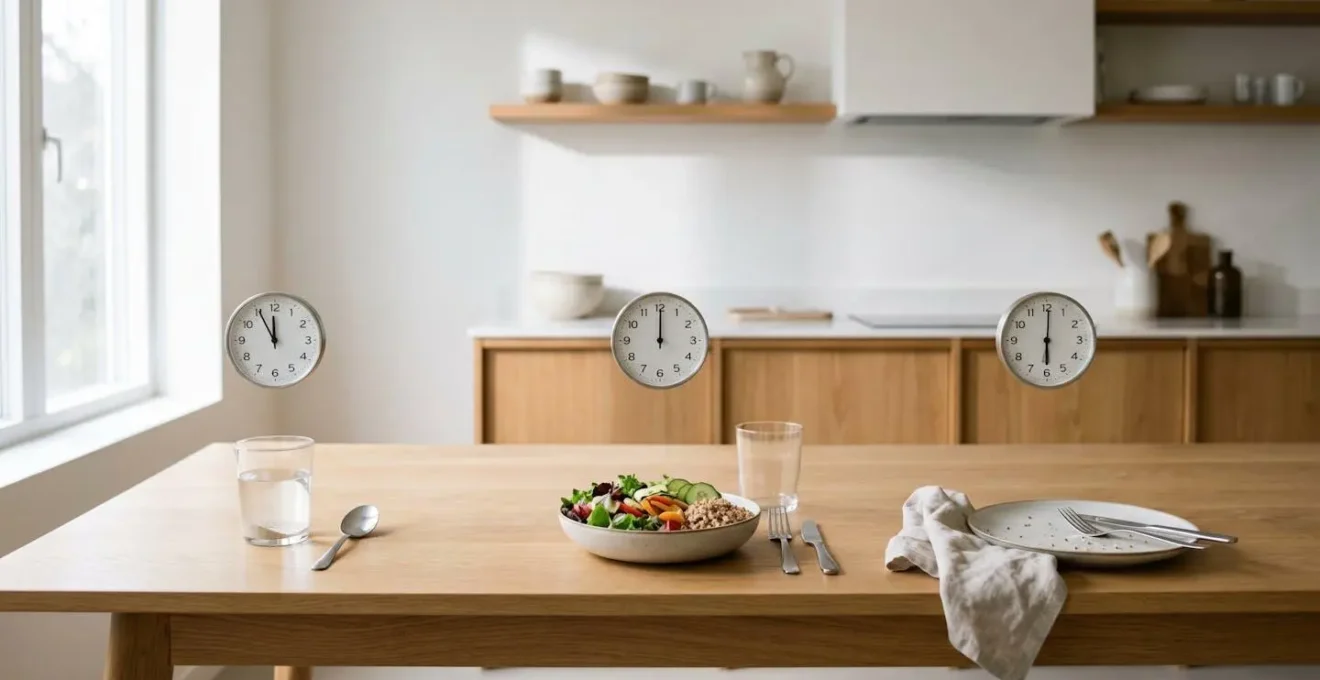 Ligne temporelle montrant le timing optimal de prise des fibres par rapport aux repas